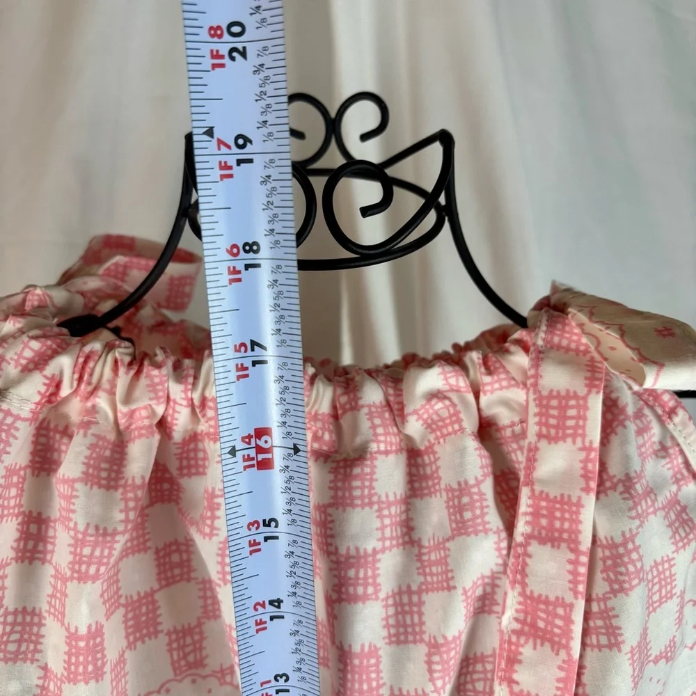 Infant Dress from VTG Pillowcase Handmade features Pink and White Check 18-24 mo